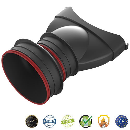 Boquilla horizontal Ø125-Ø160